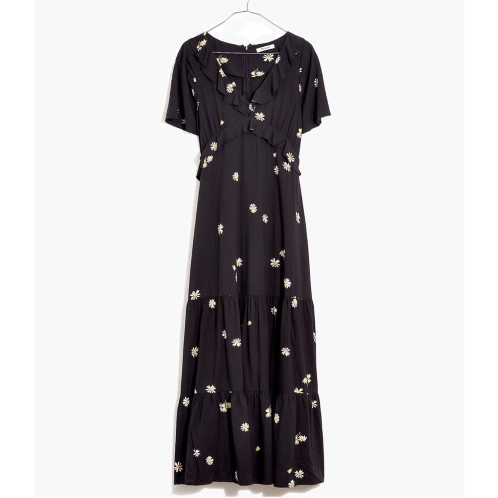 Madewell Ruffled Tiered Maxi Dress in Lazy Daisies